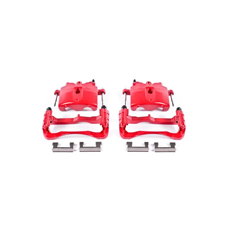Power Stop 00-04 Cadillac Deville Front Red Calipers W/Brackets - Pair 1