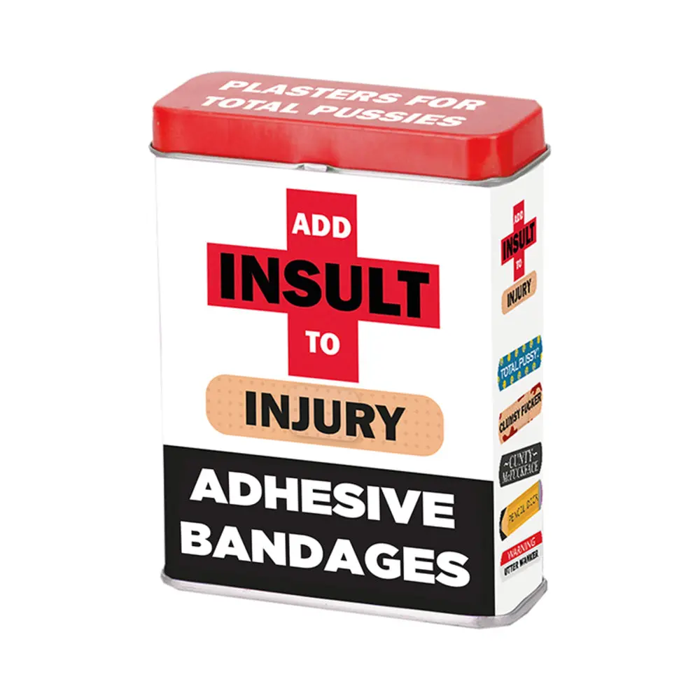 Add Insult To Injury Plasters (Band-Aids) W Assorted Sayings 12Pcs 1