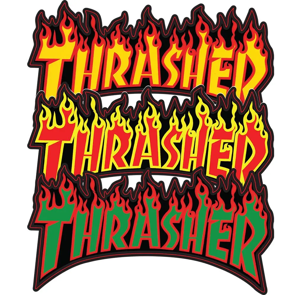 Thrasher Flaming Logo Sticker | 6"X3.25" 1