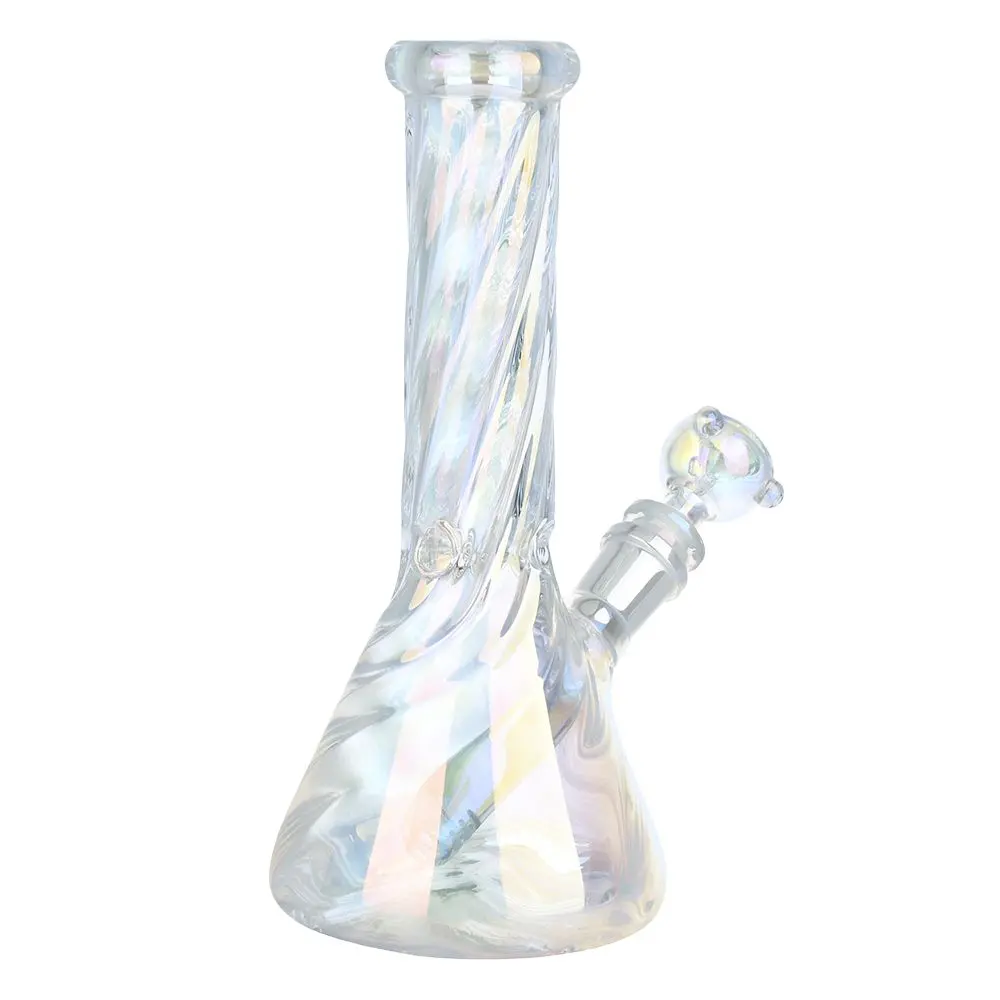 A Positive Twist Beaker Glass Water Pipe - 8.5" / 14Mm F 1