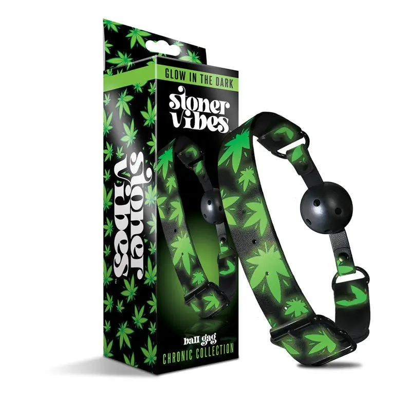 Stoner Vibes Chronic Collection Glow In The Dark Breathable Ball Gag 1