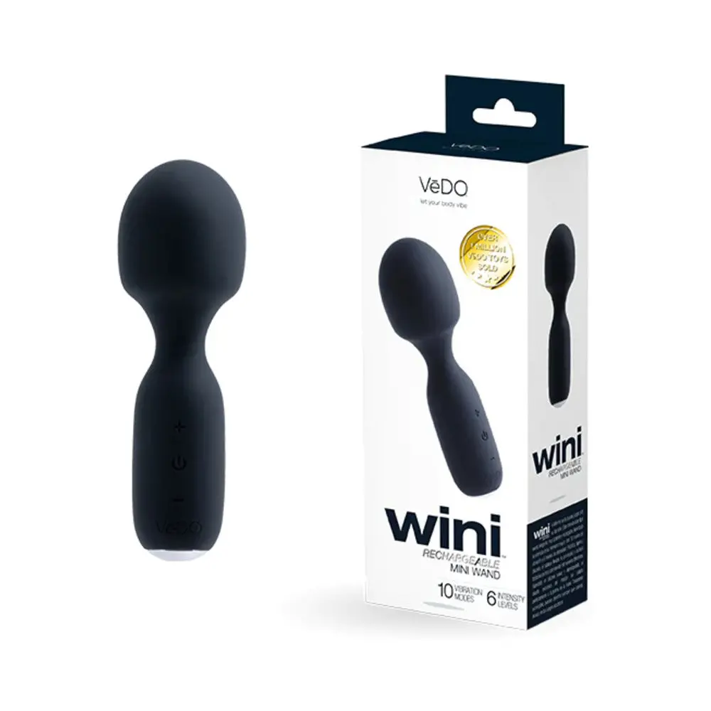 Vedo Wini Rechargeable Mini Wand Just Black 1