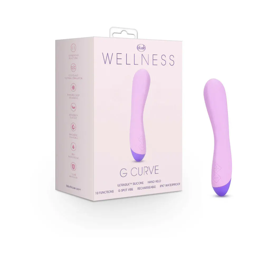 Blush Wellness G Curve Rechargeable Silicone G-Spot Vibrator Purple 1