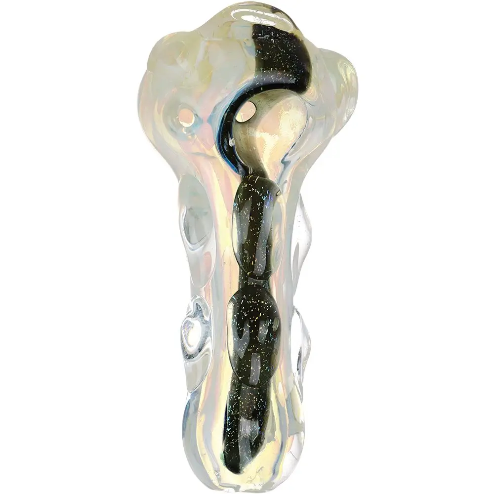 Bumpy Ride On The River Lethe Dichro Stripe Glass Spoon Pipe - 3.75" 1