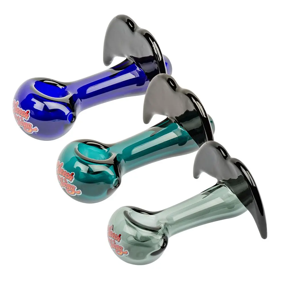Cheech & Chong Glass Moustache Ride Spoon Pipe | 4" 1