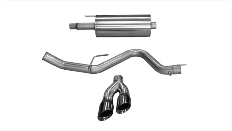 Corsa 2015-2020 Ford F-150 5.0L V8 (Super Crew Cab) Black Sport Single Side Dual 4In Tips Cb Exhaust 1