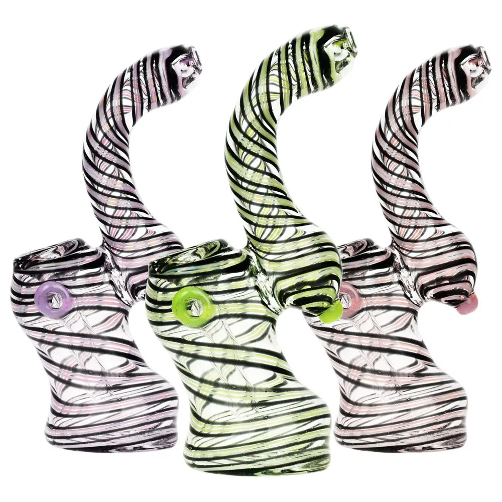 Black Swirl Bubbler - 6" / Colors Vary 1