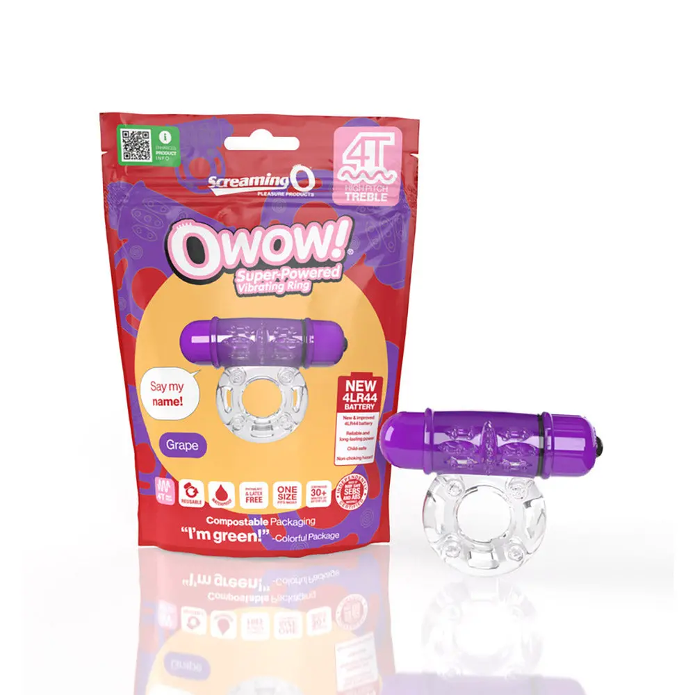 Screaming O 4T Owow Vibrating Cockring Grape 1