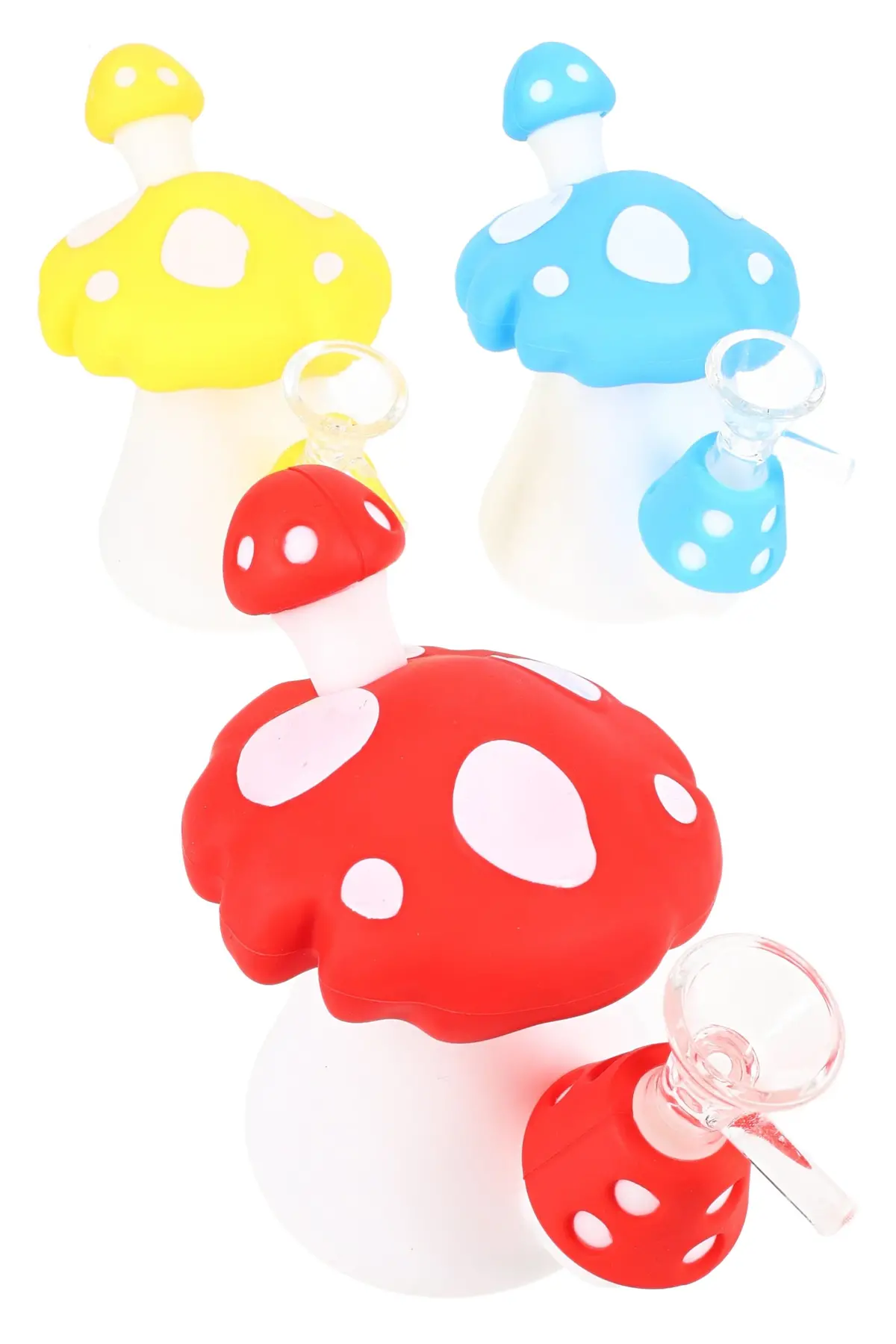Silicone Mushroom Mini Bong “Shroom Bloom” – 5″ – Assorted Colors 1