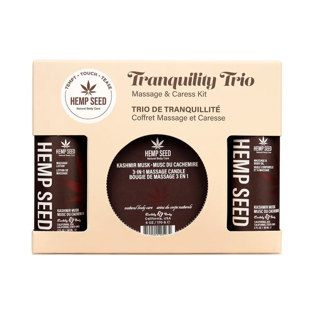 Earthly Body Hemp Seed Massage In A Box Gift Set Kashmir Musk 1