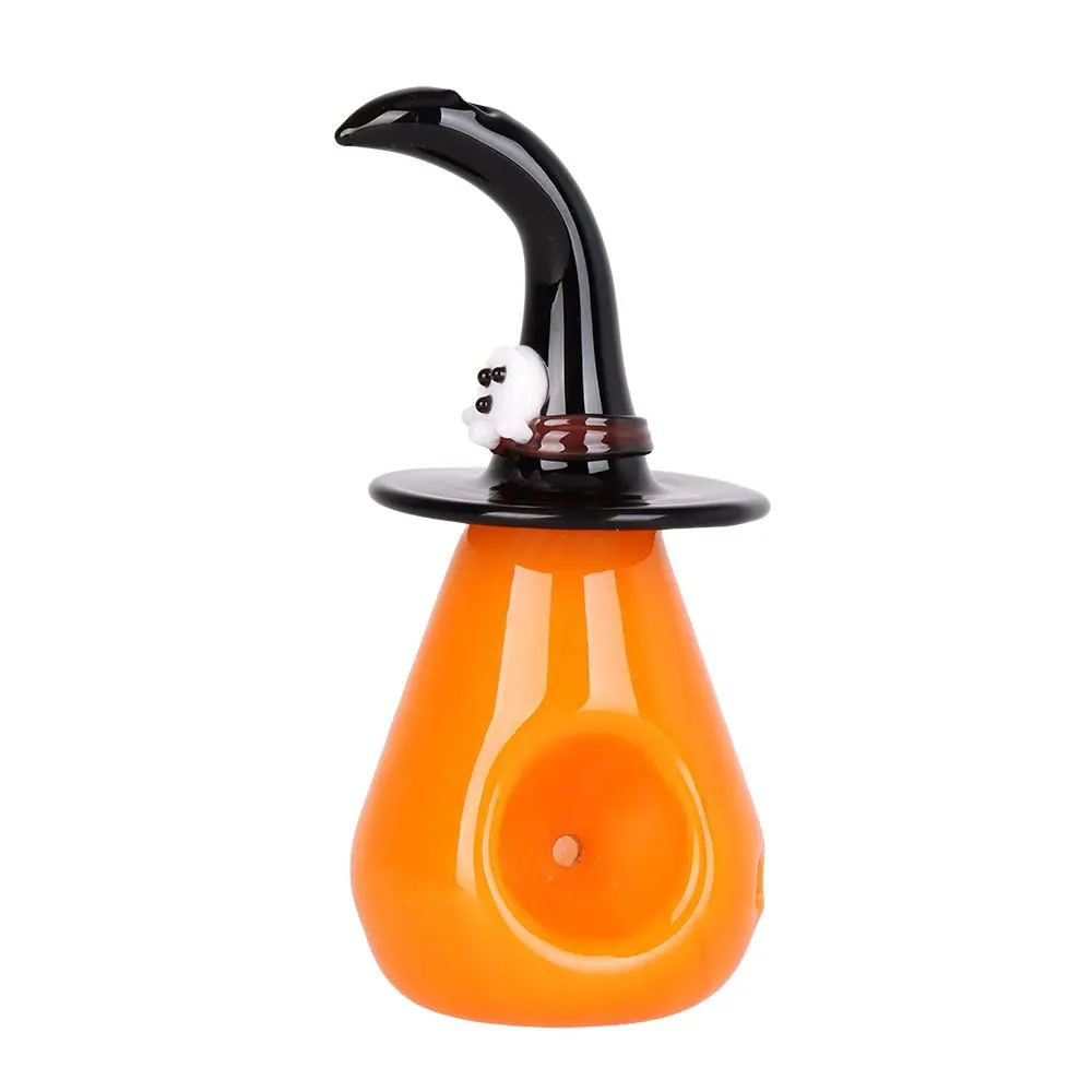 Behold The Pumpkin Witch Glass Hand Pipe - 3.75" 2