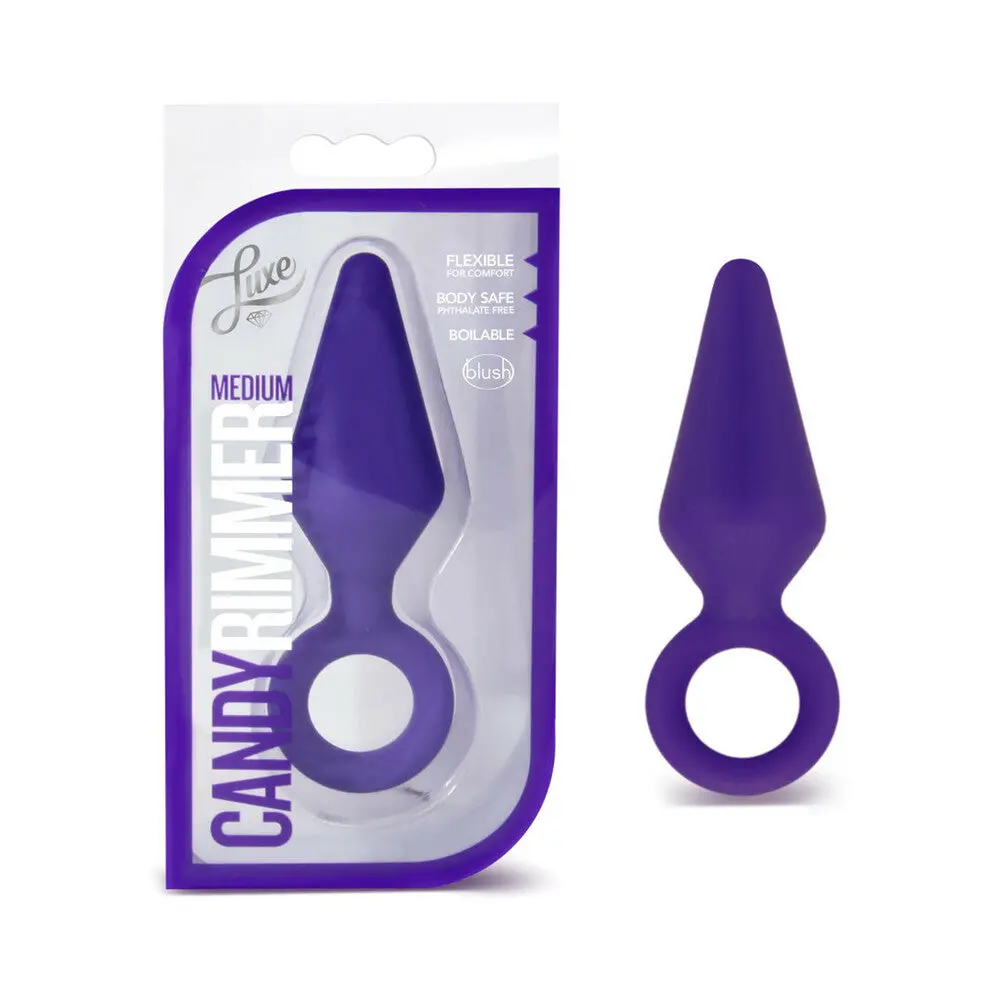 Blush Luxe Candy Rimmer Medium Silicone Anal Plug Purple 1