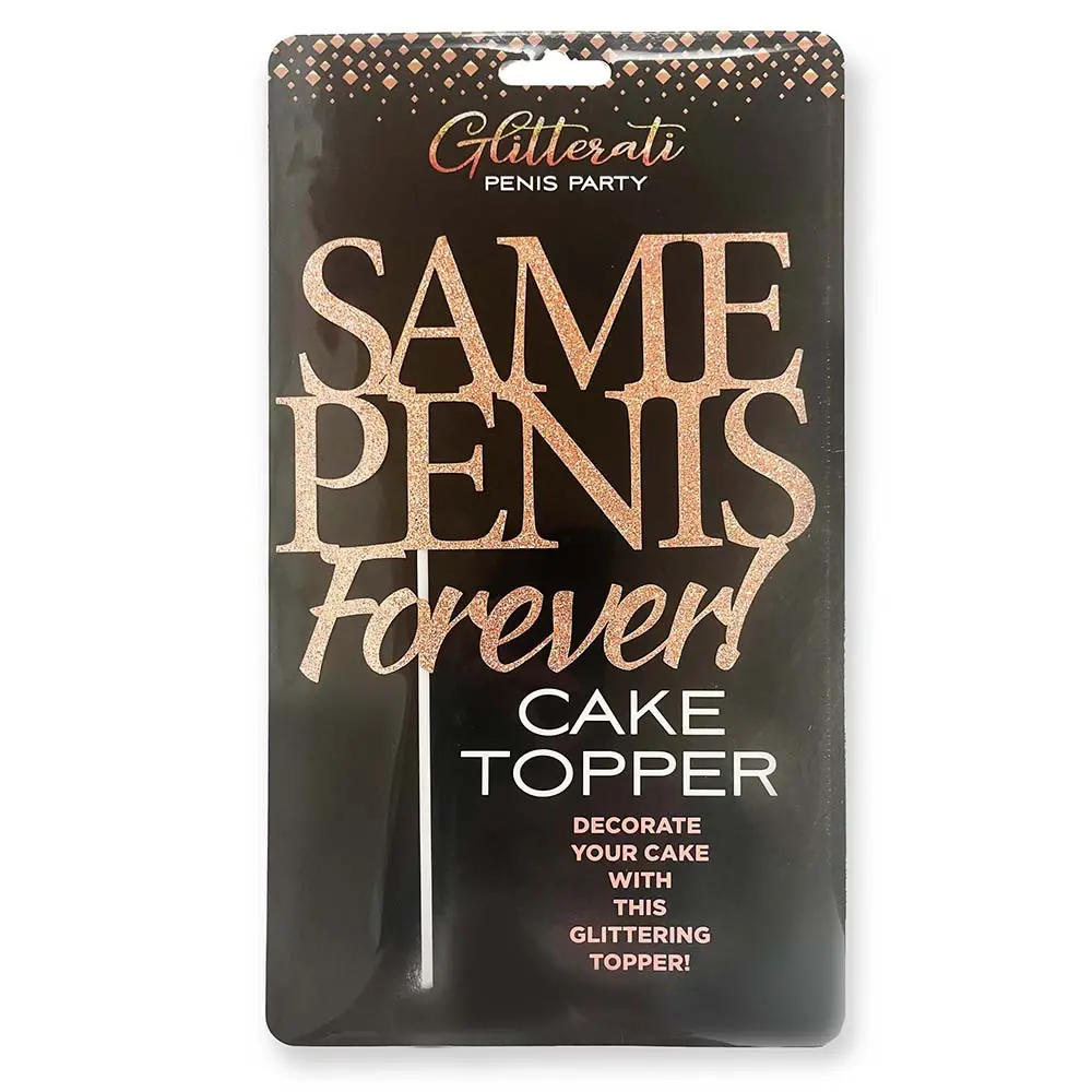 Glitterati Penis Party Same Penis Forever Cake Topper 1