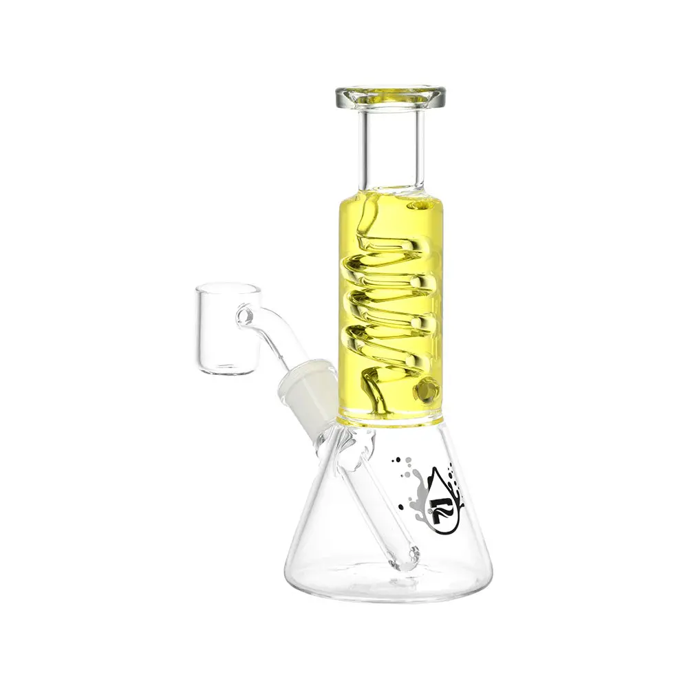 Pulsar Mini Glycerin Coil Beaker Dab Rig - 6"/14Mm F / Colors Vary 2