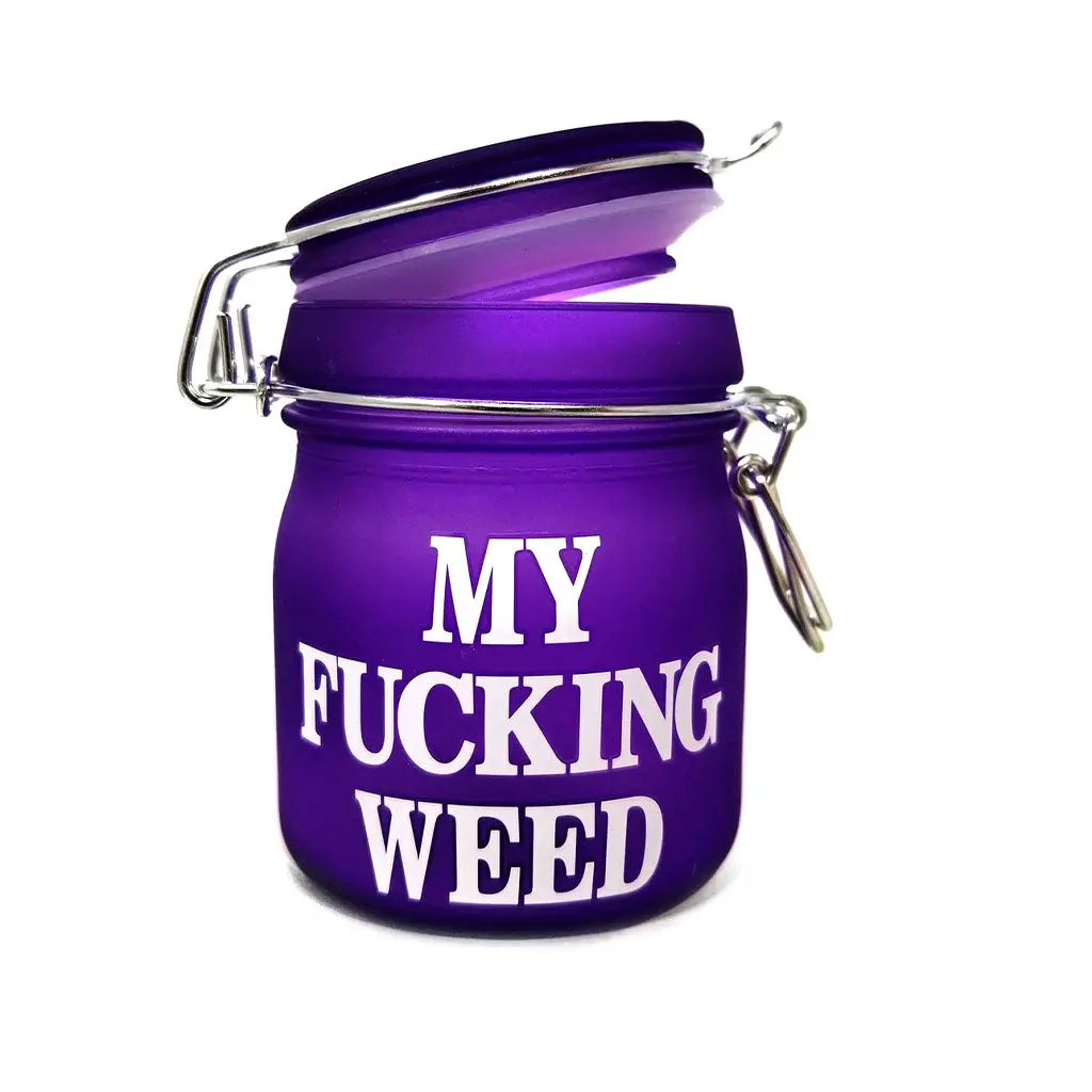 My Fucking Weed Clamp Lid Stash Jar 1