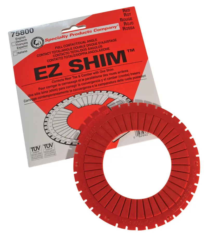 Spc Performance Ez Shim Dual Angle Camber/Toe Shim (Red) 1