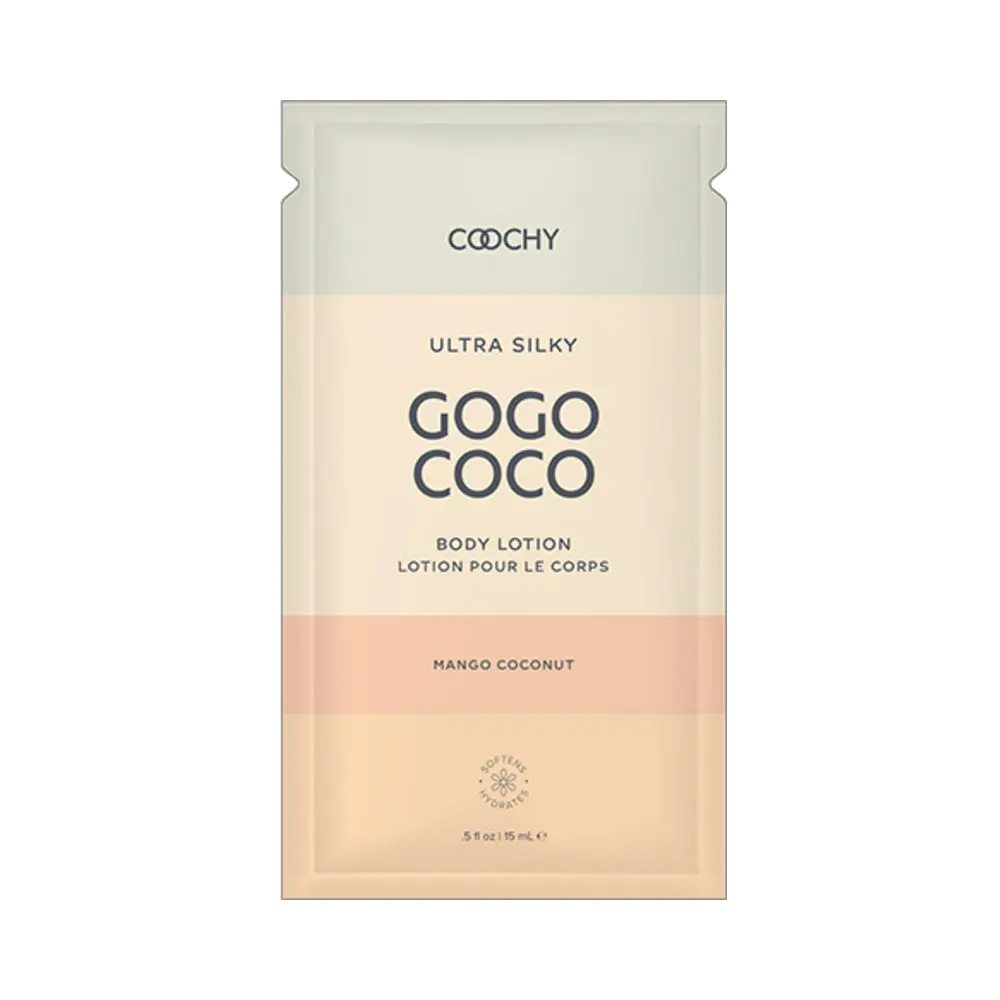 Coochy Ultra Silky Body Lotion Mango Coconut .35 Fl. Oz./10 Ml Foil 24-Piece Bulk Bag 1