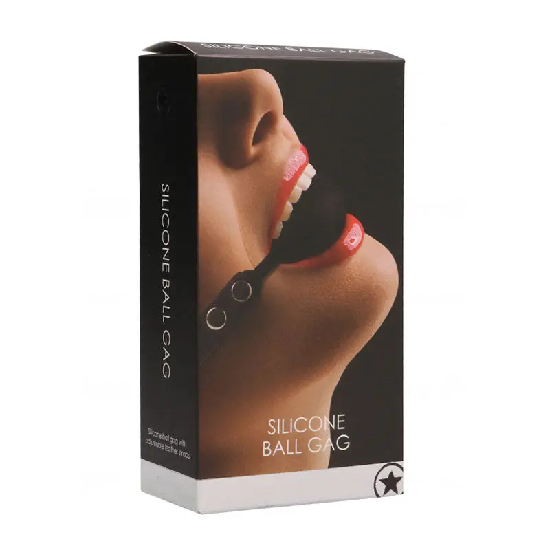Ouch! Adjustable Silicone Ball Gag Black 1