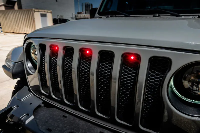 Oracle Pre-Runner Style Led Grille Kit For Jeep Wrangler Jl - Red See Warranty 1