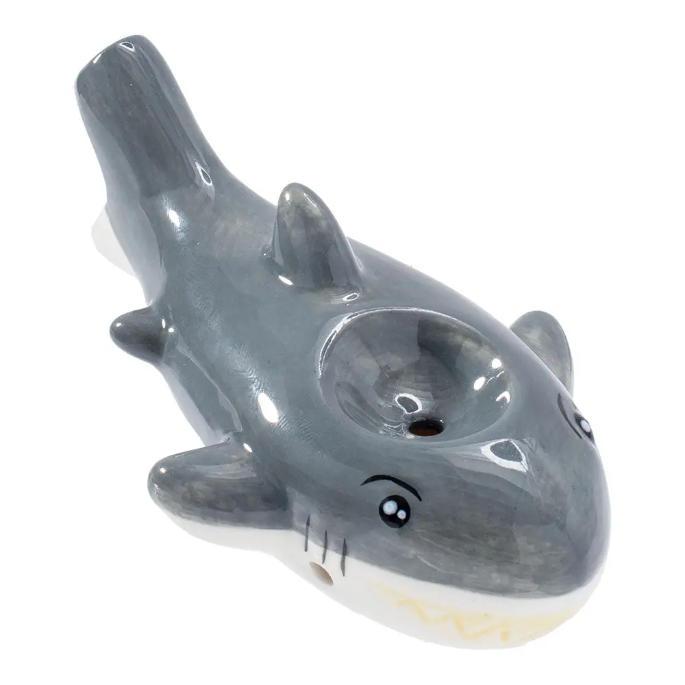 Wacky Bowlz Shark Ceramic Pipe - 3.75" 1