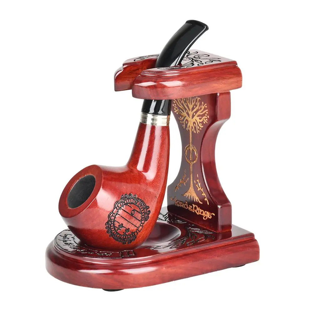 Pulsar Shire Pipes X Lotr Hobbiton Pipe & Middle-Earth Pipe Stand Bundle - 5.25" 1