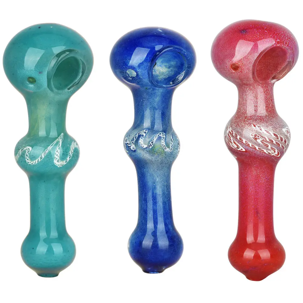 Galactic Center Micro-Frit Spoon Pipe - 5.5" / Colors Vary 1