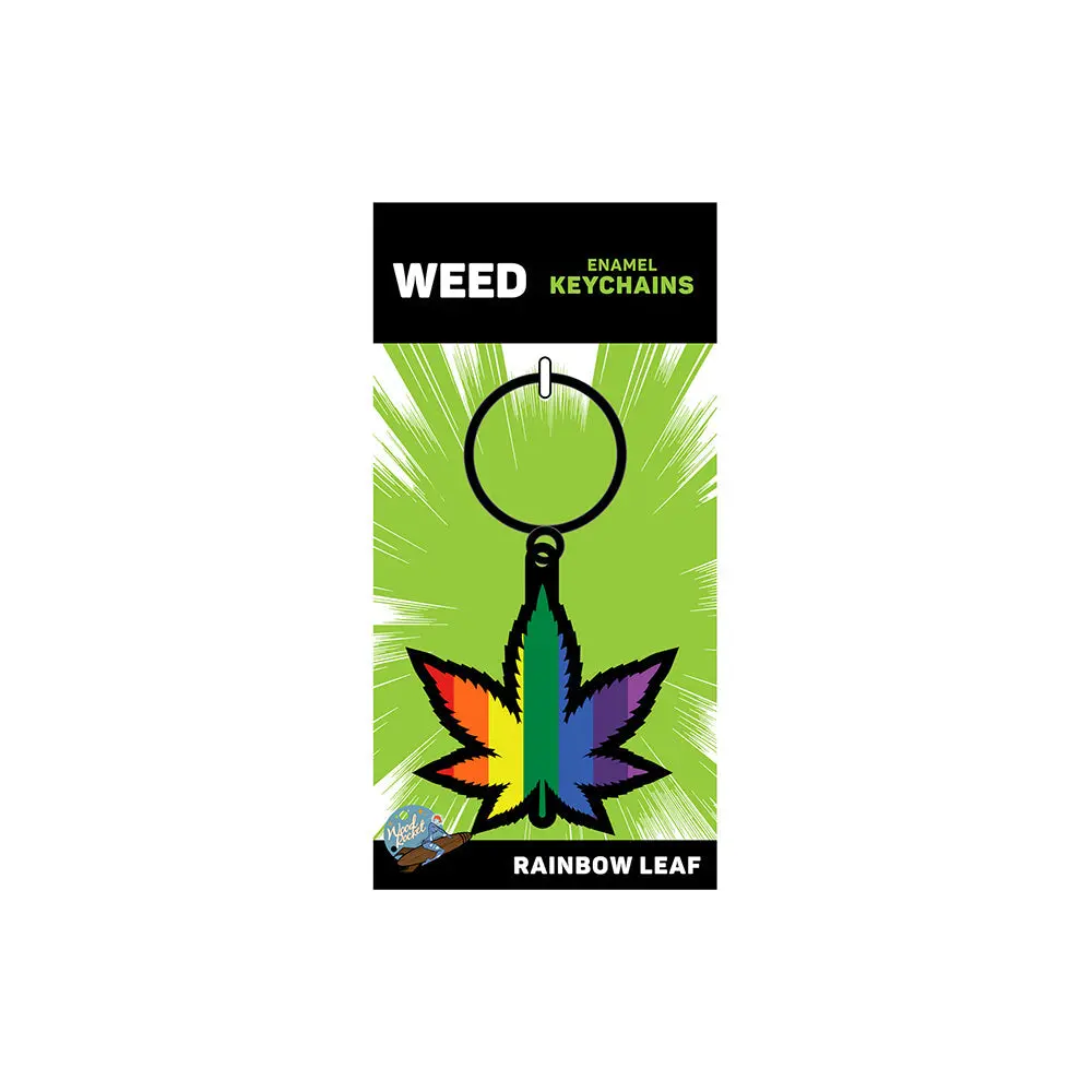 Weed Keychain Leaf: Rainbow 1