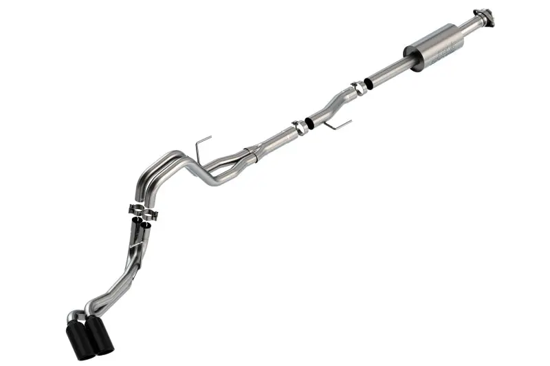 Borla F-150 2021 2.7L/3.5L 4Dr Cc Sb Ec Stb Lar/Kingr/Plnm/Ltd 3/2.25 Dse Cb S-Type Blk Chr Tips 1