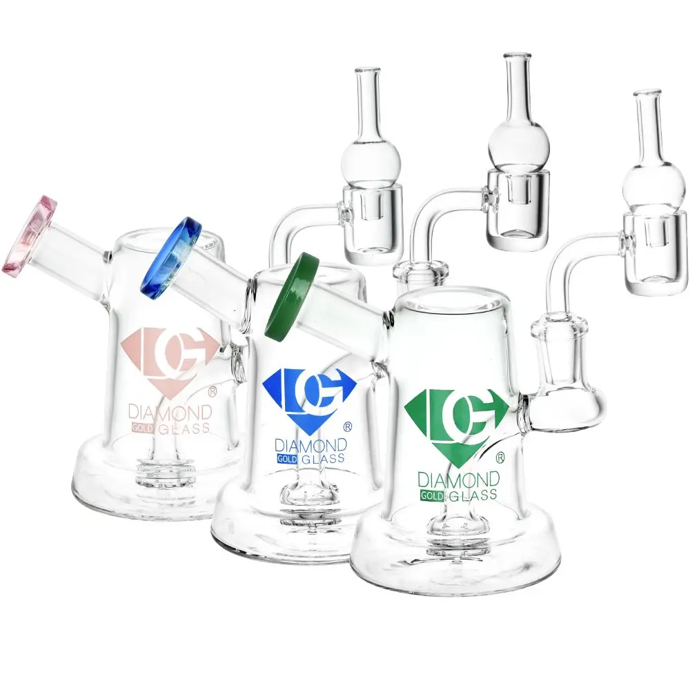 Diamond Glass Jug Mini Dab Rig - 6" / 14Mm F 1