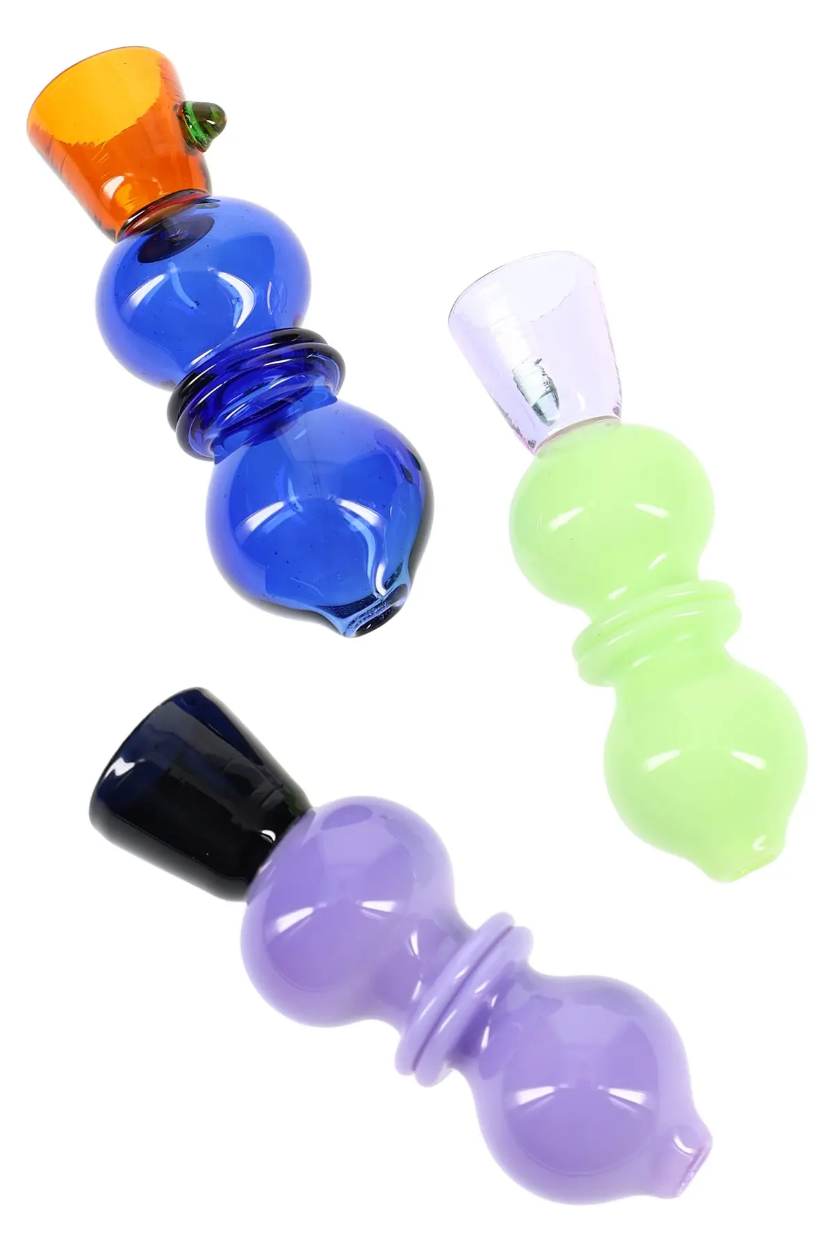 Multicolor Spherical Glass Chillum “Bubble Rocket” – 3″ – Assorted Colors 1