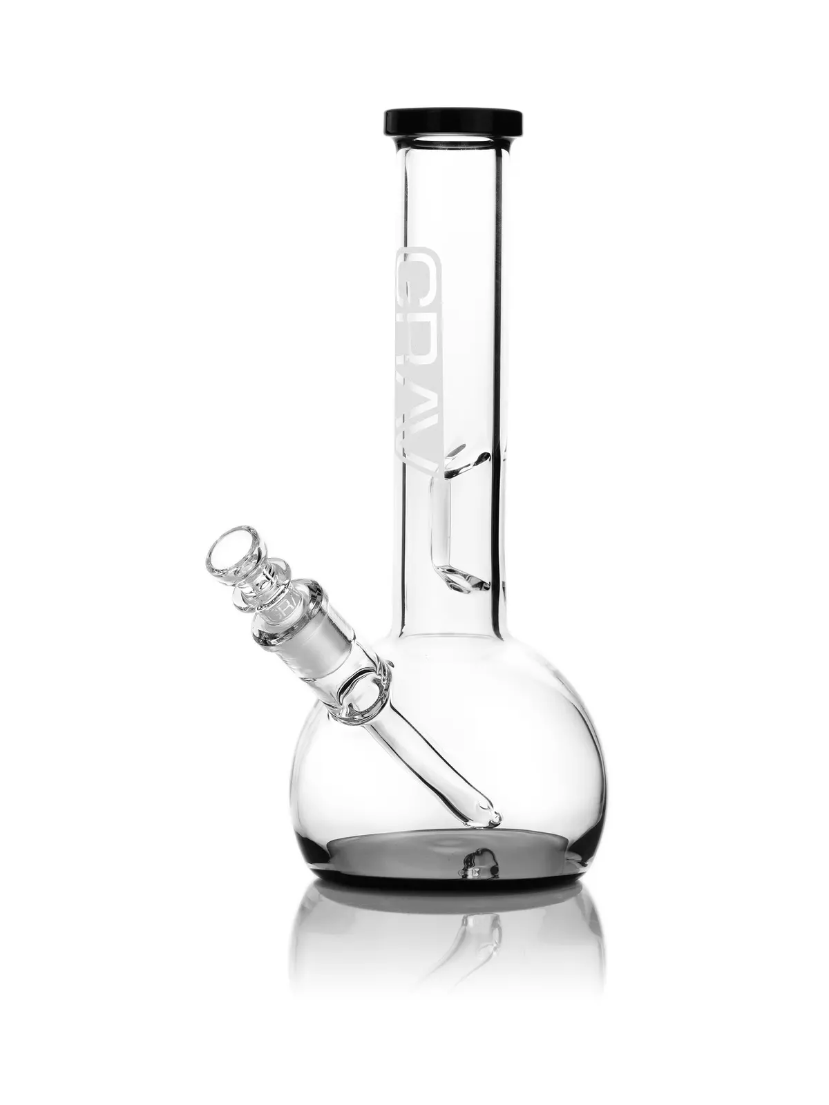 Grav® Small, Black Accent Round Base Water Pipe 1