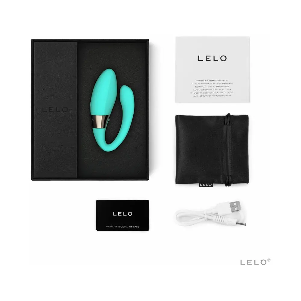 Lelo Tiani Harmony Rechargeable Dual Stimulation Couples Vibrator Aqua 1