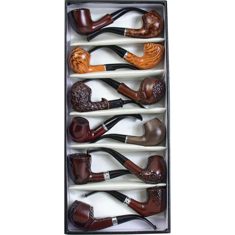 Fujima Faux Wood Pipes - 6" / Assorted - 12Pc Box 1