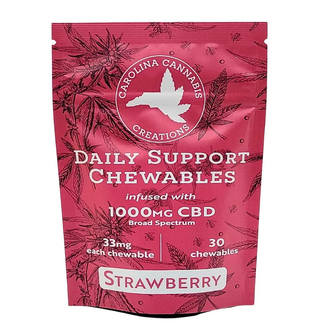 Carolina Cannabis Creations Daily Support Chewables | Cbd | Strawberry 30Ct 1