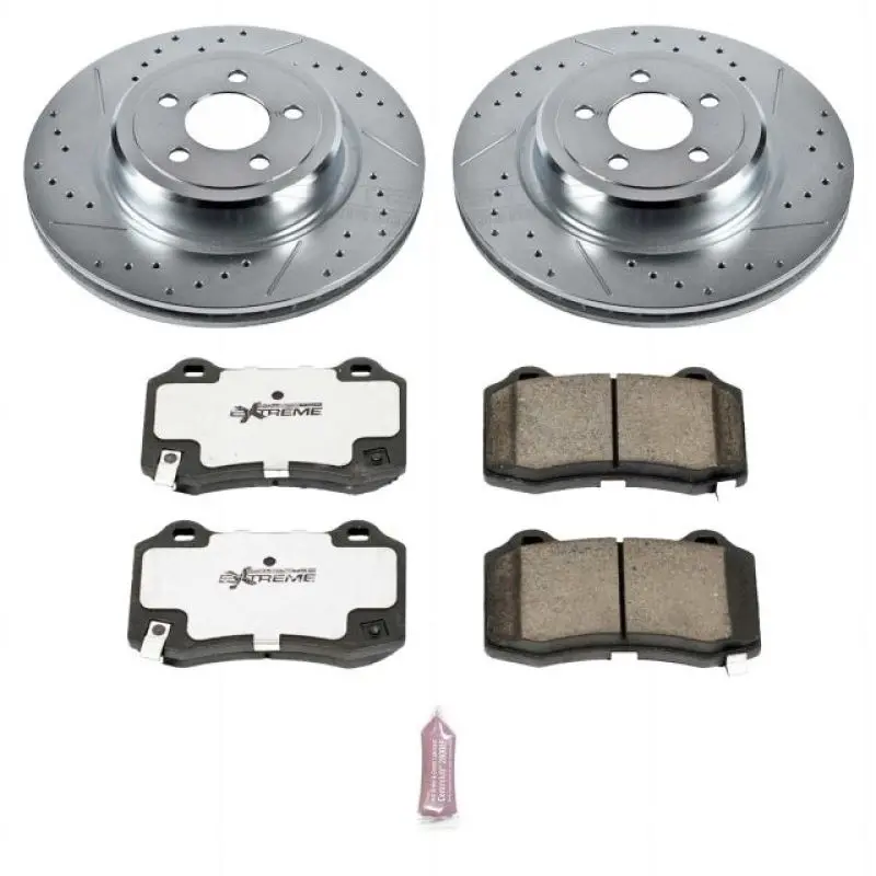 Power Stop 08-23 Dodge Challenger Rear Z26 Street Warrior Brake Kit 1