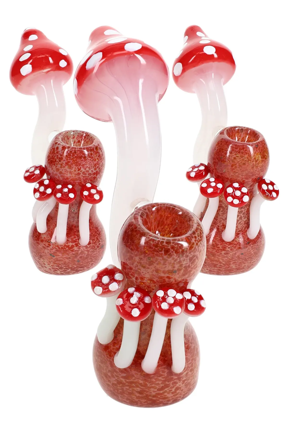Silver Fumed Mushroom Sherlock Bubbler “Shroom Cap” – 6″ 1