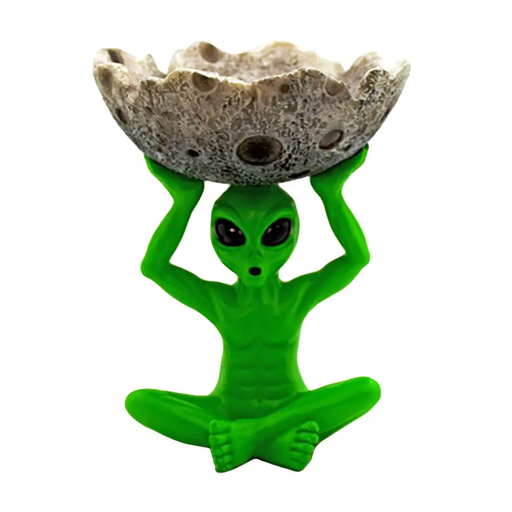 Alien Holding Moon Ashtray - 5.5" 1