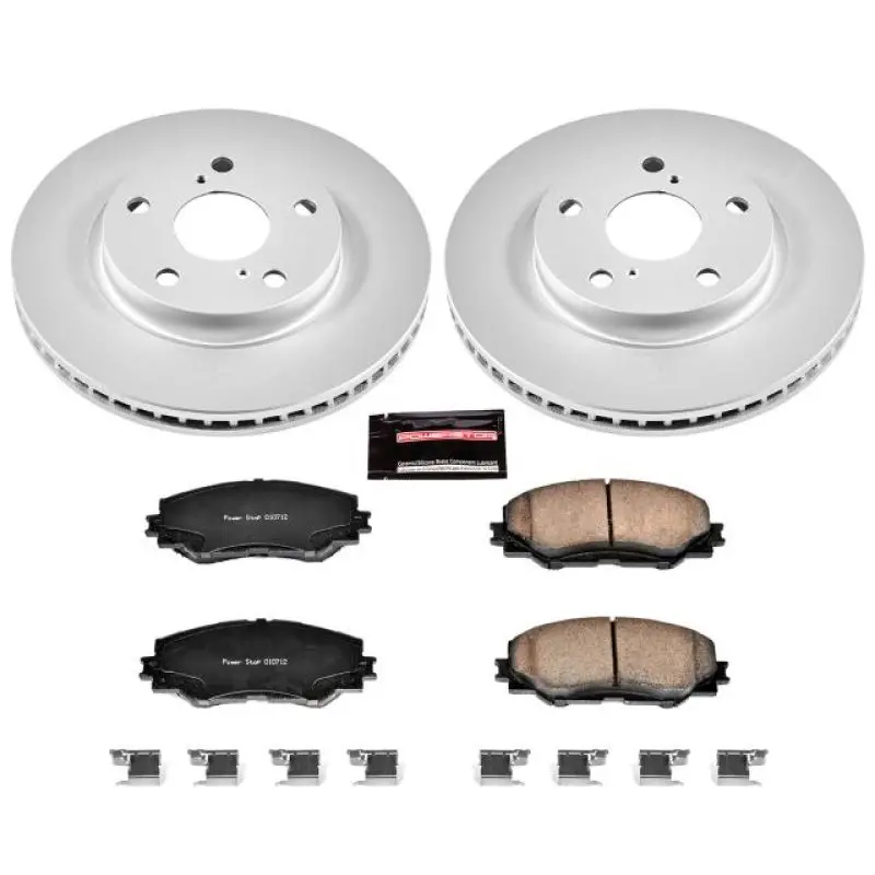 Power Stop 10-12 Lexus Hs250h Front Z17 Evolution Geomet Coated Brake Kit 1