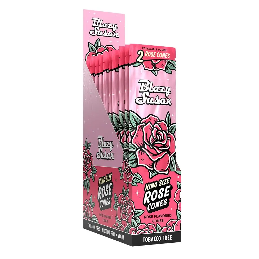 10Ct Display - Blazy Susan Rose Cones - 2Pk 1