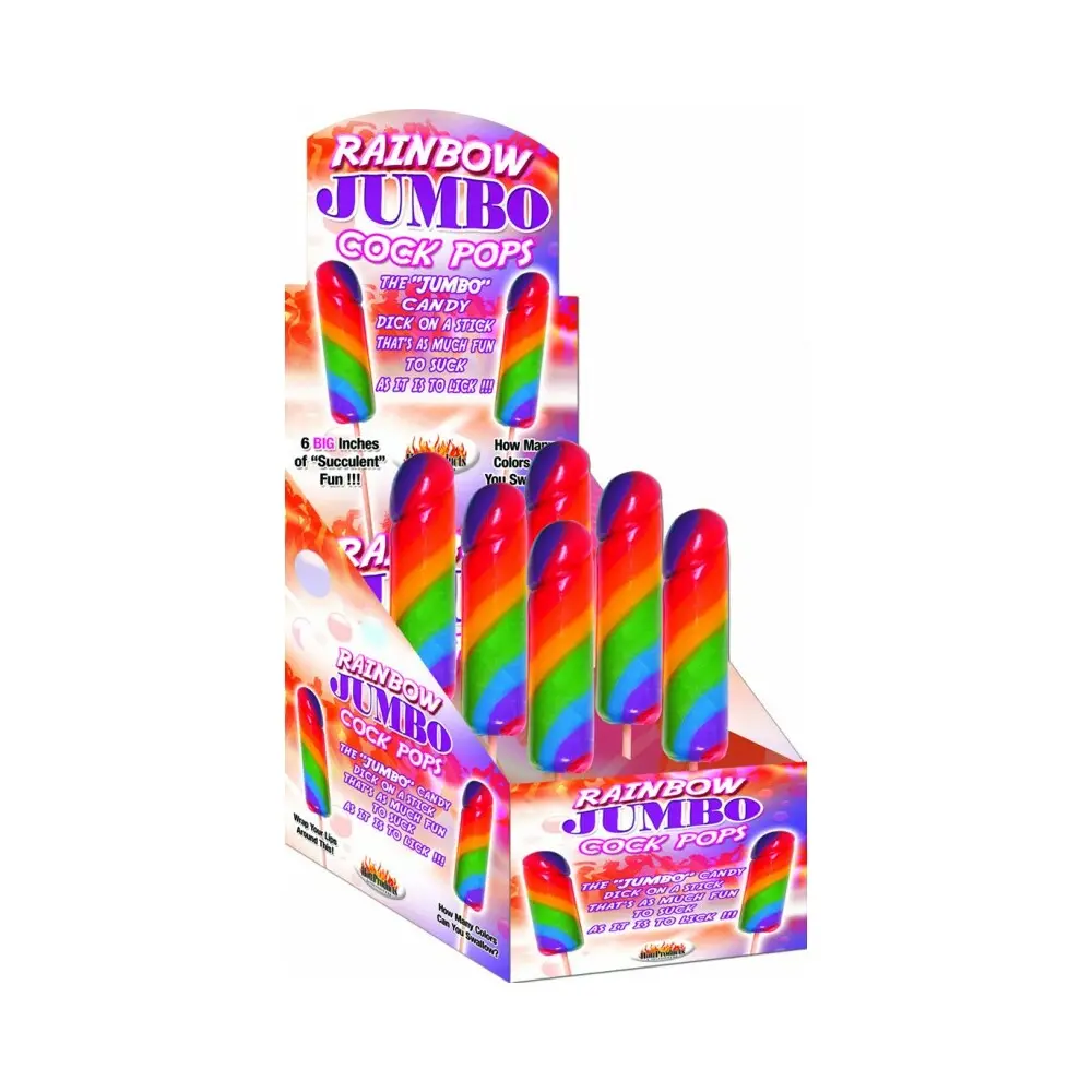 Rainbow Jumbo Cock Pops 6Ct 1