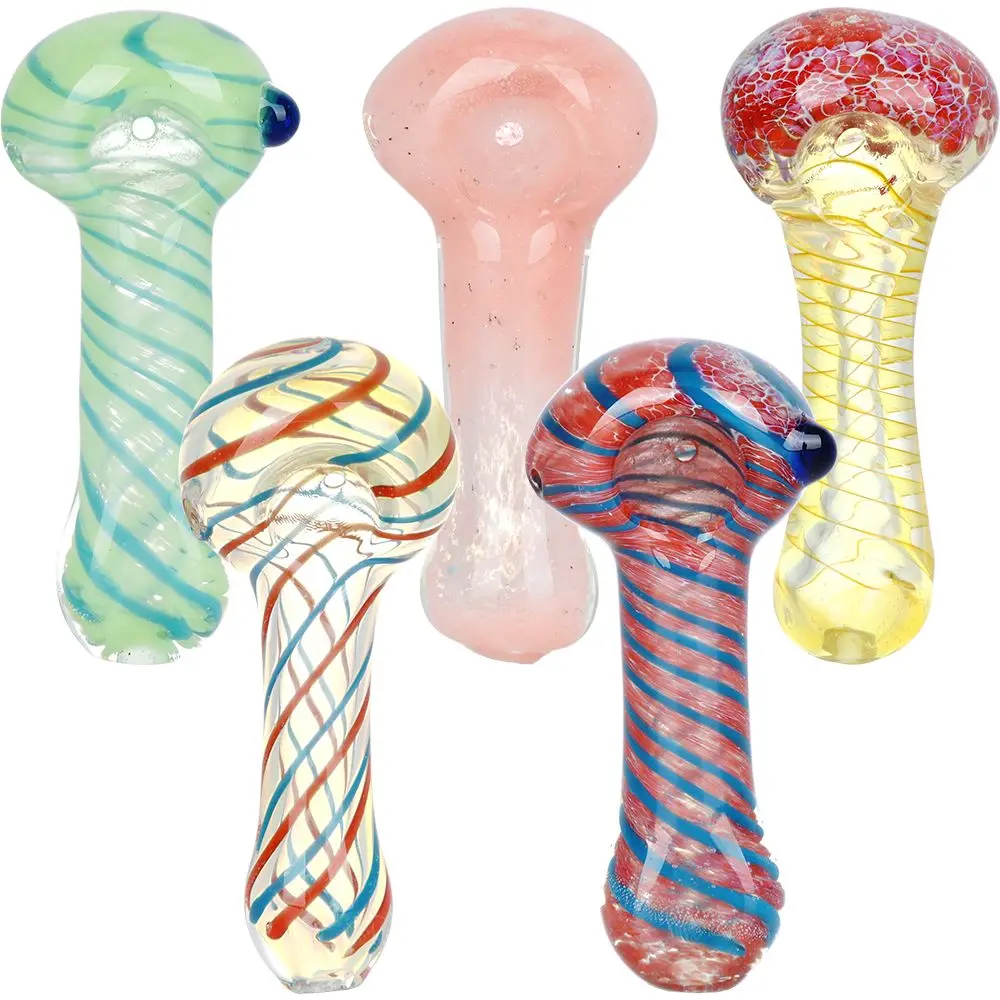 Striped Glass Hand Pipe - 3.5" / 40Ct 1