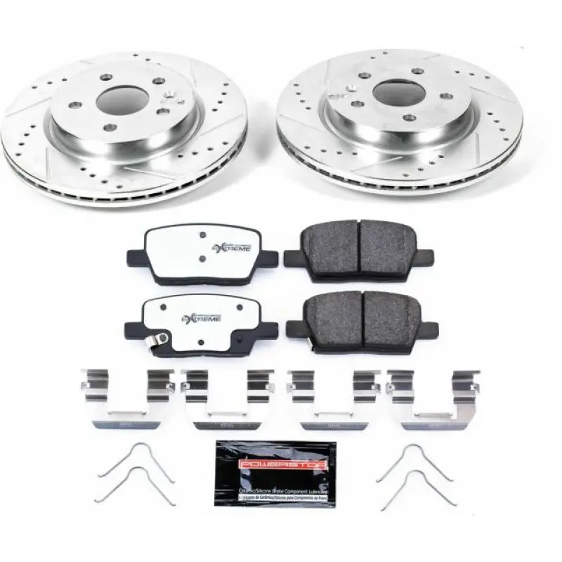 Power Stop 16-18 Cadillac Ct6 Rear Z26 Street Warrior Brake Kit 1