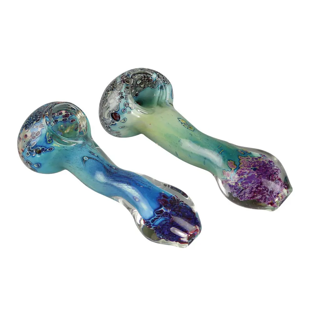 Silver Fumed Glass Spoon Pipe 1