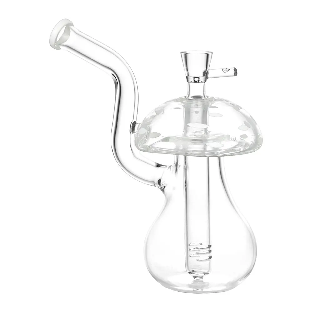Clear Mushroom Glass Water Pipe - 6.5" / 14Mm F 1