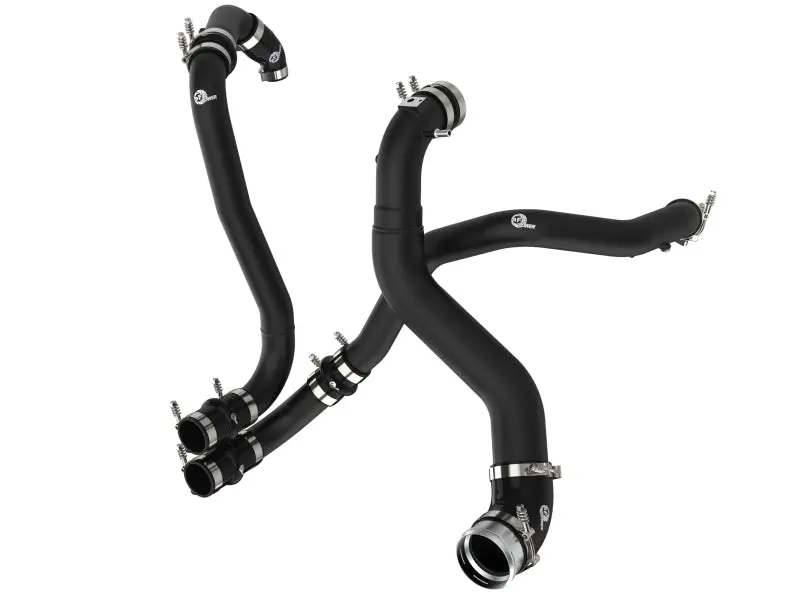 Afe Bladerunner 21-22 Ford F-150 Ecoboost V6-3.5L(Tt) Aluminum Hot And Cold Charge Pipe Kit Black 1