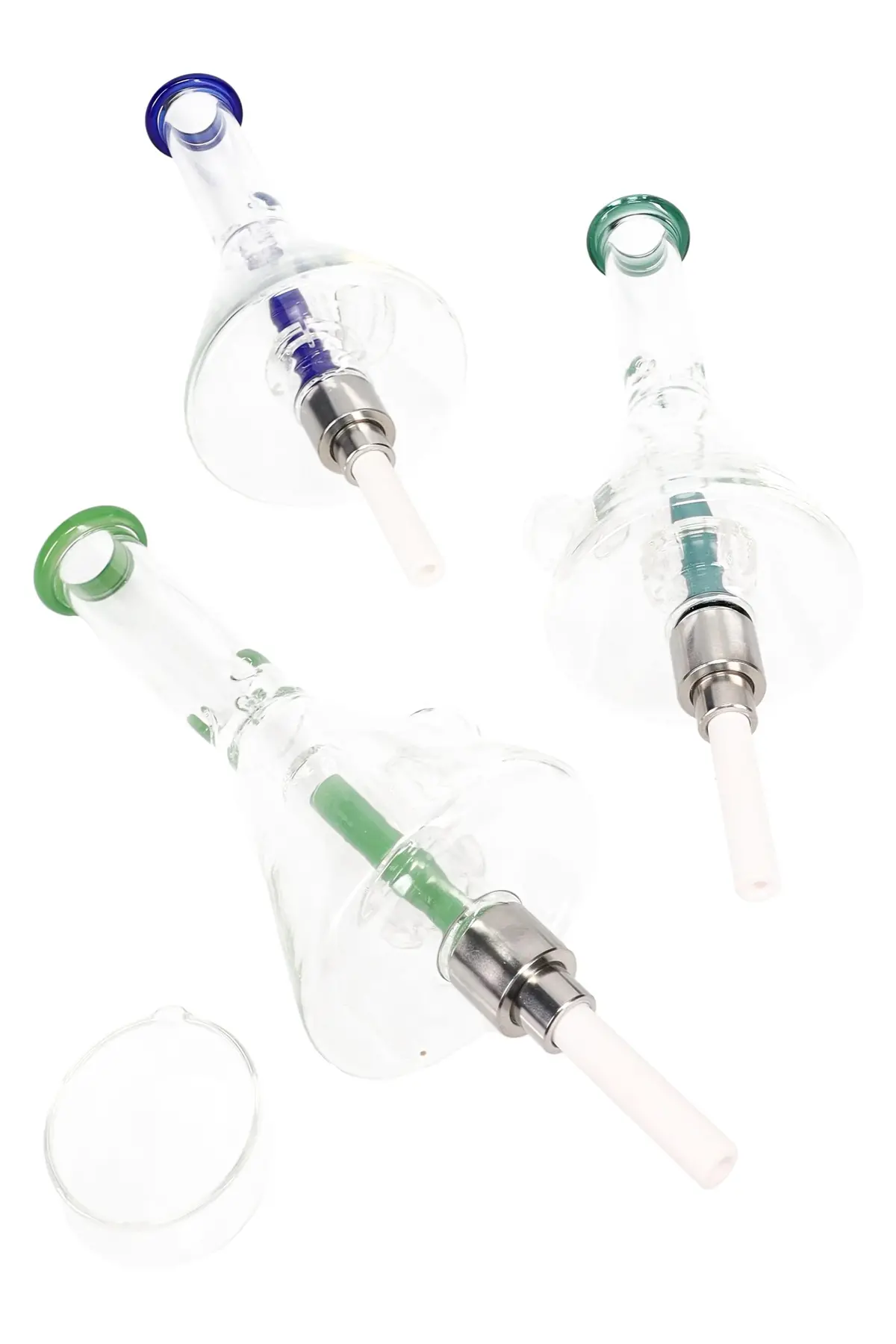 Glass Beaker Dab Straw Kit “Beaker Sipper” – 6.5″ – Ceramic Tip – Assorted 1