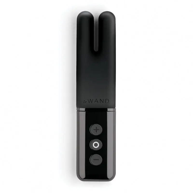 Le Wand Chrome Deux Rechargeable Silicone Mini Vibrator Black 1