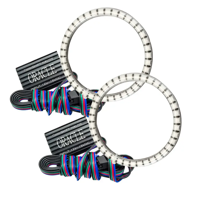 Oracle 15-21 Dodge Challenger Waterproof Led Fog Light Halo Kit - Colorshift See Warranty 1