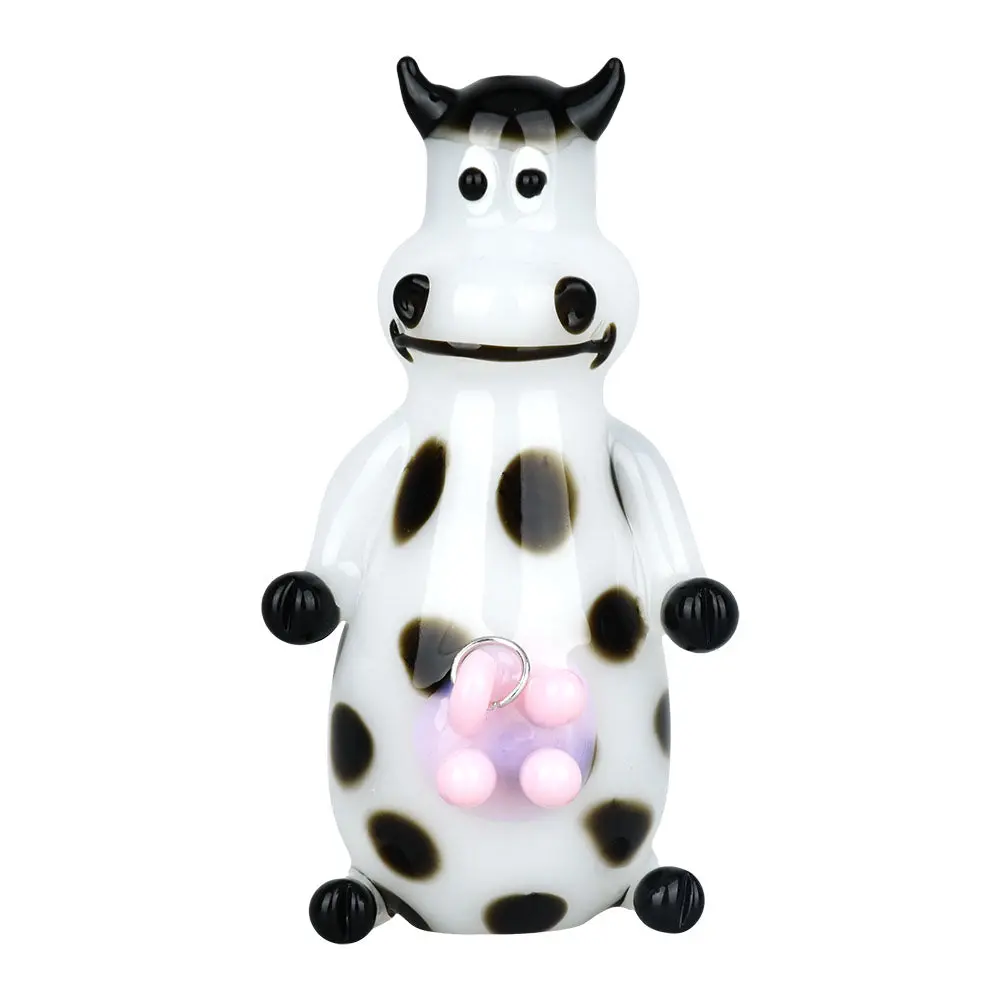 Udderly Bohemian Bovine Glass Hand Pipe - 4.5" 1