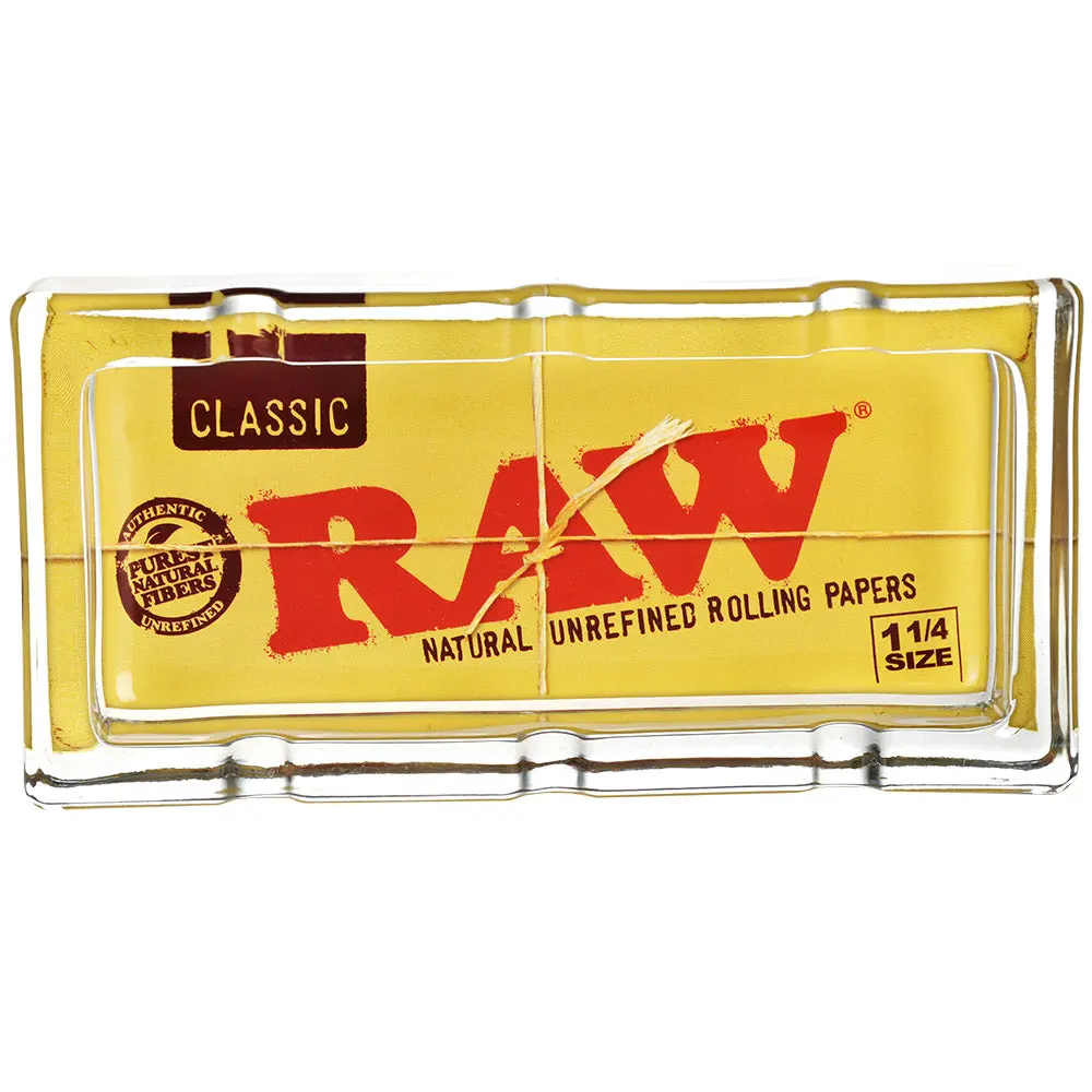 Raw Classic Pack Glass Ashtray - 6"X3" 1